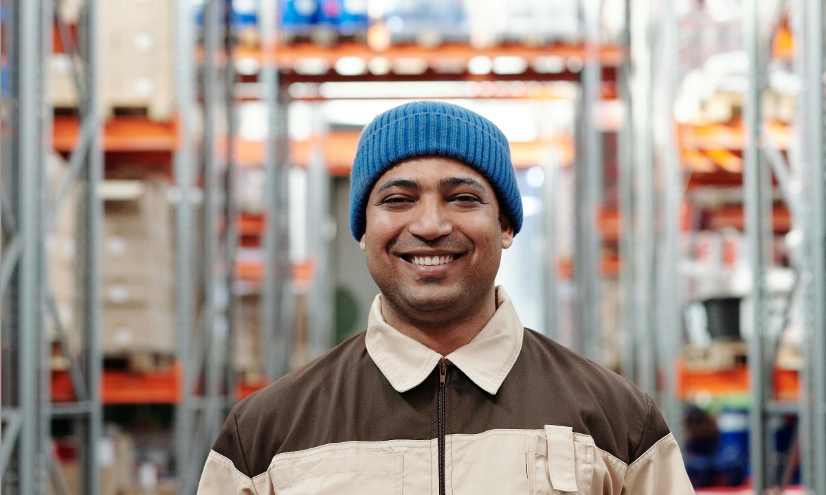 Photo of man in warehouse