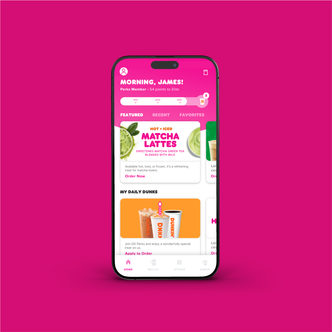 Dunkin app screenshot