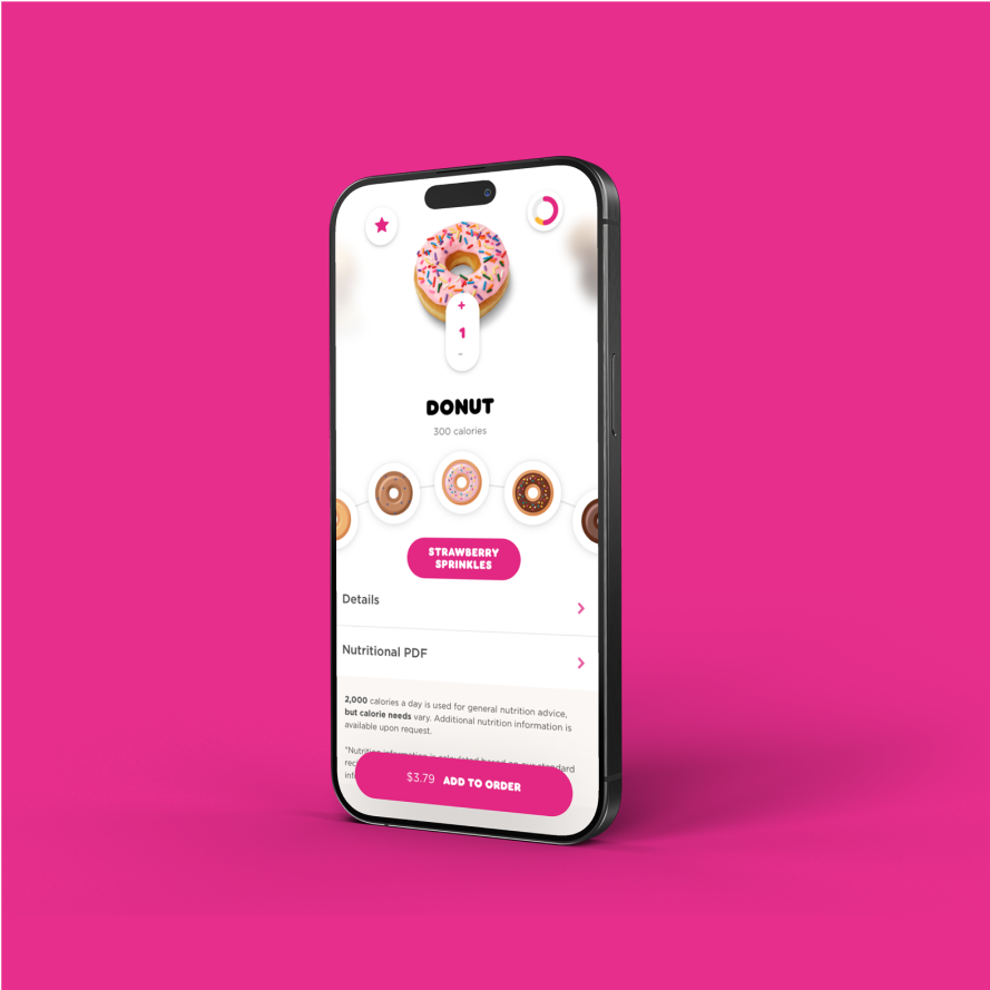 Dunkin app screenshot